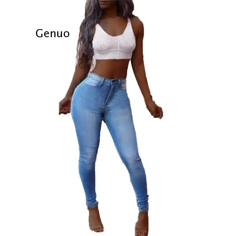 Sexy Street Plus Size High Waist Butt Ripped Jeans for Women Skinny Push Up Ass Hole Big Hips Jean Woman Pencil Denim Pant | Женская