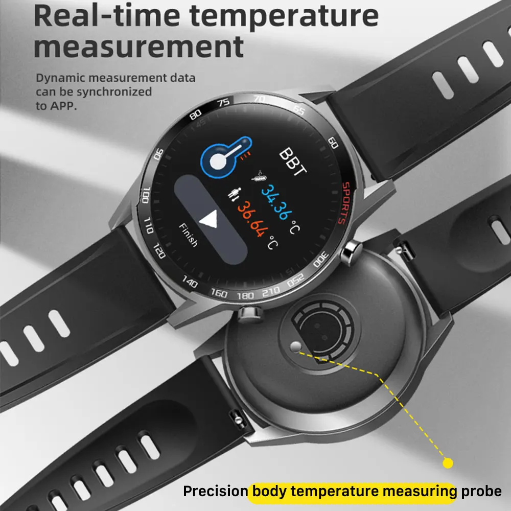 Смарт-часы T33 с функцией измерения температуры пульса артериального давления