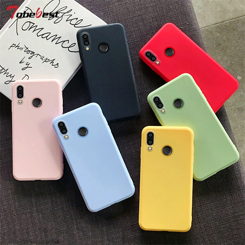 Яркий однотонный силиконовый чехол из ТПУ для Huawei P30 P20 Lite Pro P10 P9 Plus P8 2017 Nova 5i 5 4 3 2