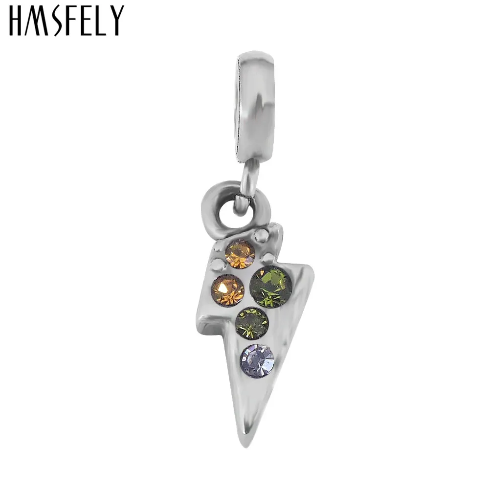 HMSFELY 316L подвеска из нержавеющей стали с золотым кристаллом в виде моркови