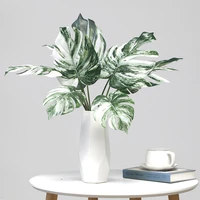 3pcslot large artificial plants branch tropical fake monstera tree big palm leaves plastic turtle leaf for home christmas decor