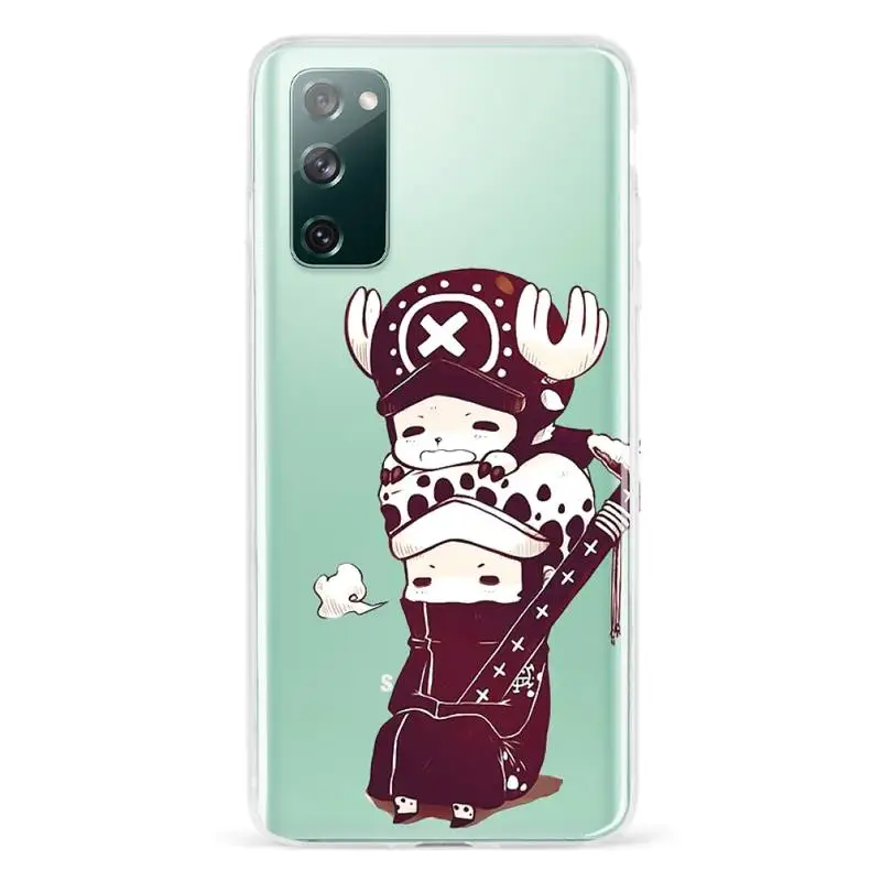 

Japan Amine One Piece Phone Cases Transparent Cover For Samsung S10 S20 S21 Plus Ultra A21s A51 A71 Coque