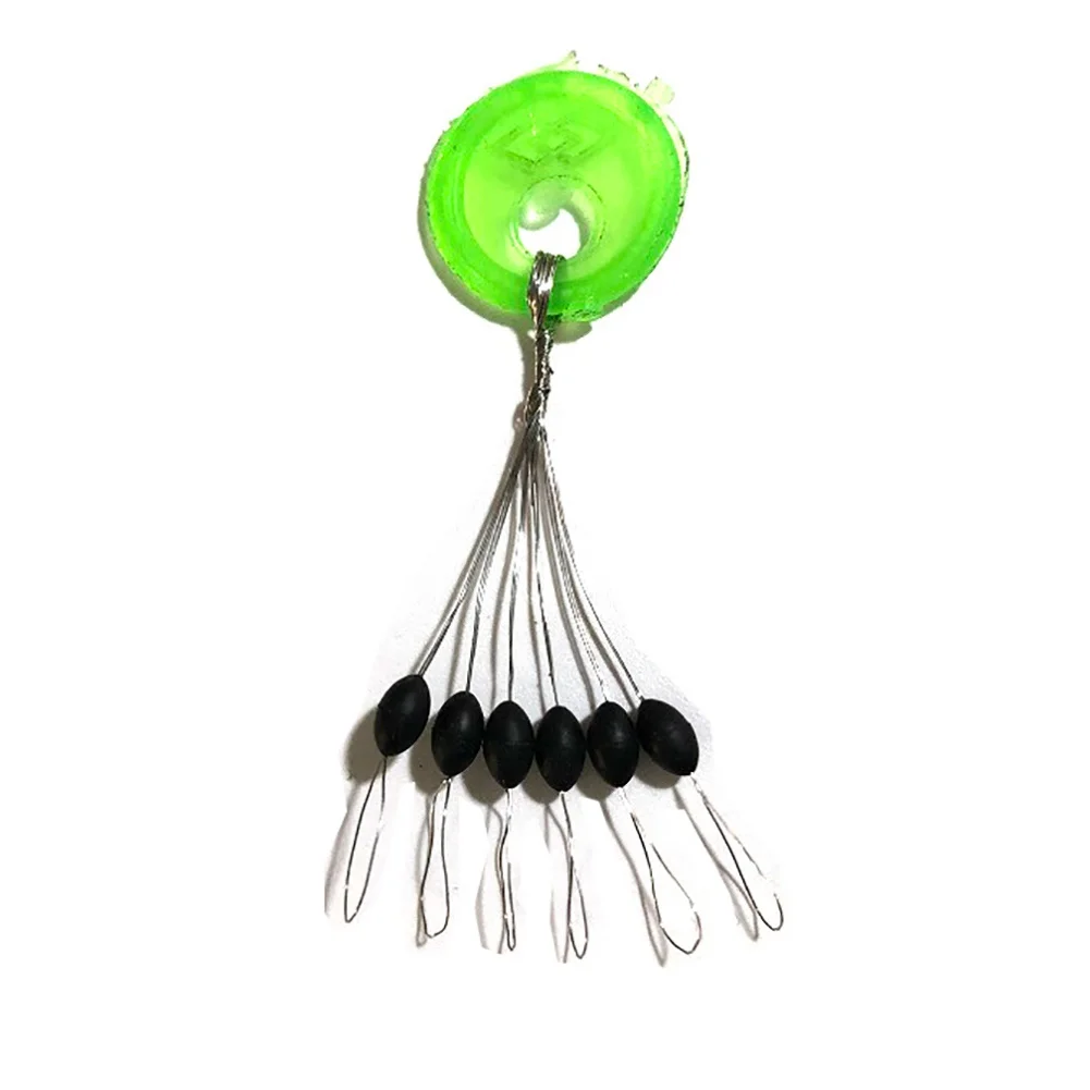 

Balight 100 Group Set High Quality Rubber Space Beans For Sea Carp Fly Fishing Black Rubber Oval Stopper Fishing Bobber Float