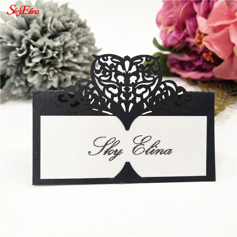 50 шт. лазерный обеденный стол визитная карточка свадебные вечерние украшения