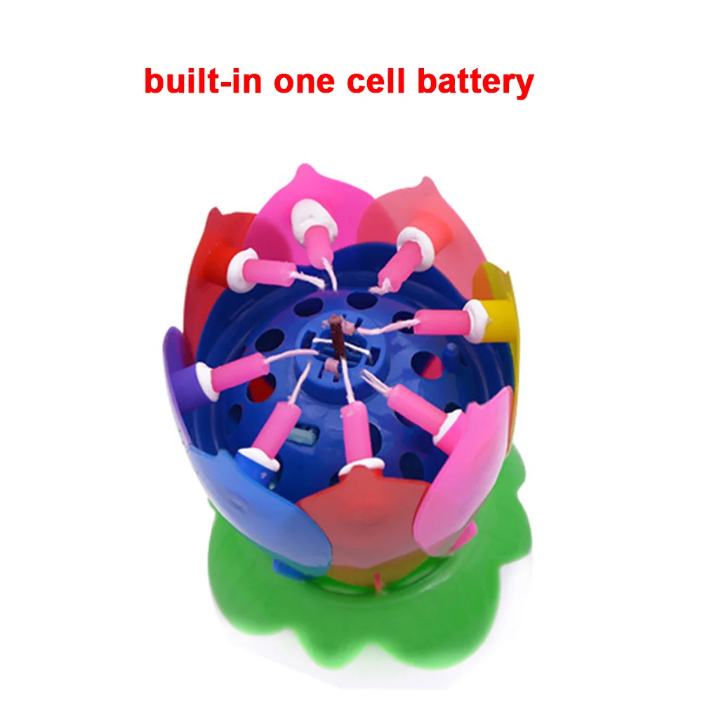 5 шт. музыкальные беспламенные свечи в виде лотоса | Дом и сад