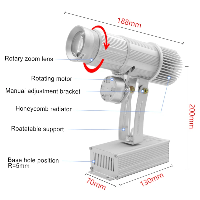Гобо-проектор стандартный стиль 35 Вт не водонепроницаемый для помещений
