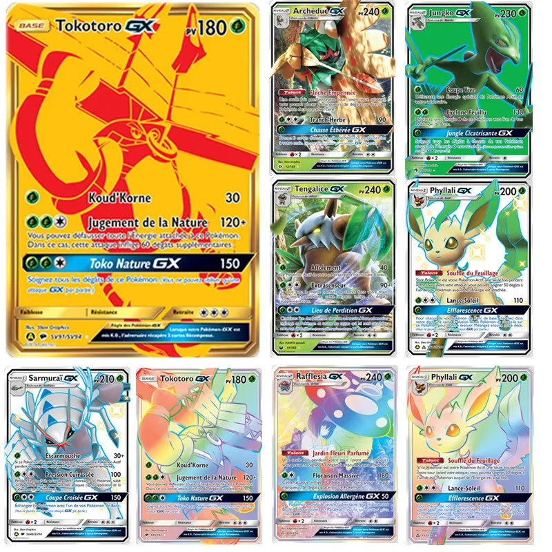 60 шт./корд. Pokemon английские карточки MEGA EX Pikachu TOKOTORO Phyllali dracauфейе GX Flash Box открытки Коллекция подарок детские игрушки Pokemon