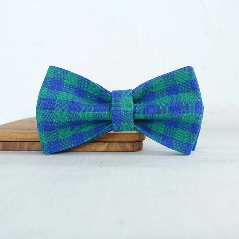 

Green Blue Plaid Dog Bowtie Pets Collar Accessory Puppy Cat Pet Supplies Grooming Tools Dogs Dismountable Ornamental Bow Ties