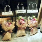 1 шт., портативная прозрачная сумка-тоут из ПВХ для цветов, Домашняя вечеринка, цветок розы для декорирования, упаковка букета