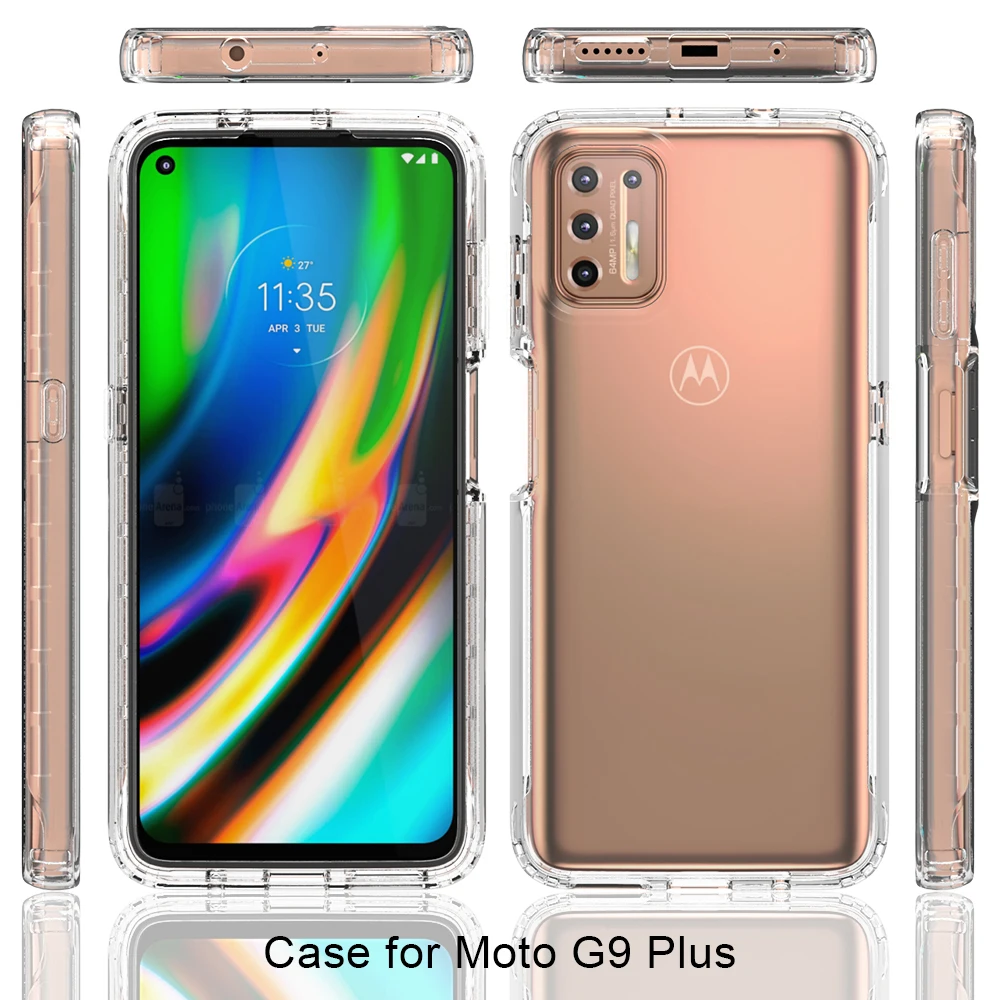 tpu pc gradient color transparent case for motorola moto g9 plus g9 play g9 power g30 shockproof armor bumper phone cover cases free global shipping