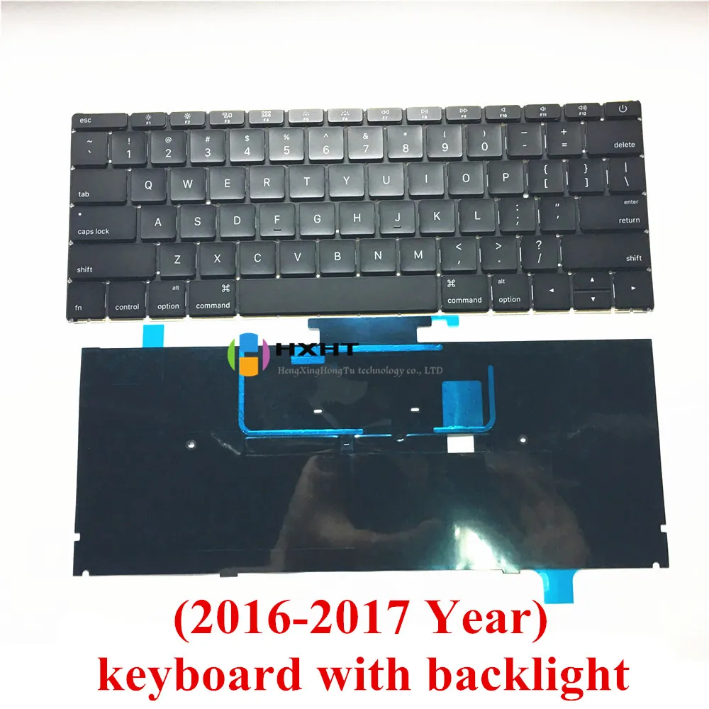 KB wiht BL 2016 2017 Для Macbook Pro retina 1" A1534 US клавиатура США раскладка клавиатуры с подсветкой EMC 2746 EMC 2991 EMC 3099 2105 год - Цвет: KB wiht BL 2016 2017
