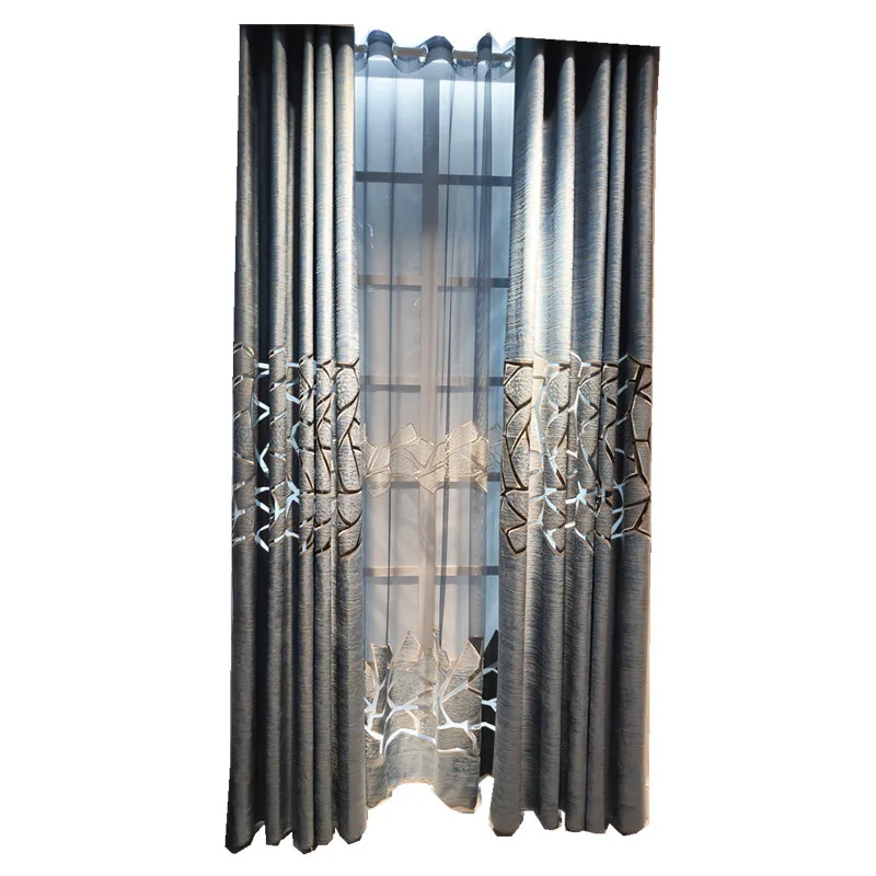 

Modern Minimalist Hollow Living Room Embroidered Curtains Finished Bedroom Balcony Window Screen Curtains