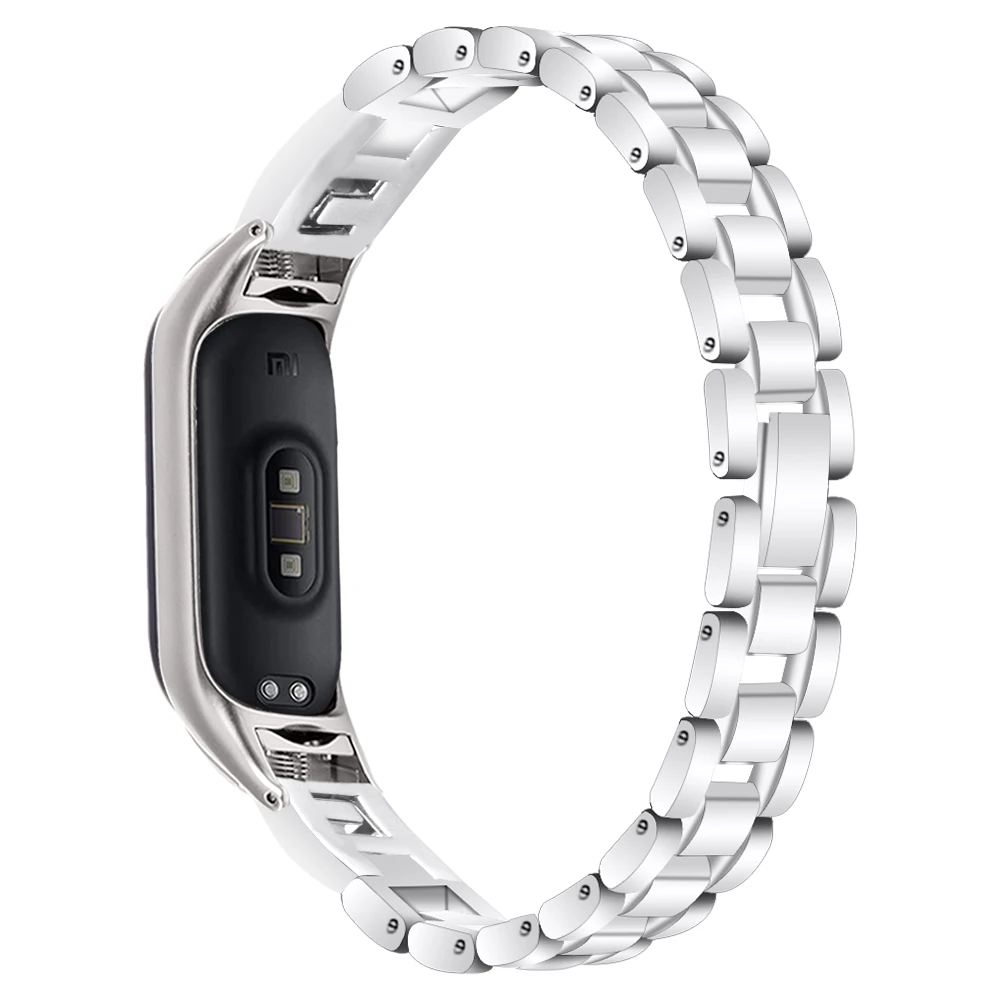 

For Xiaomi Mi Band 4 / 3 Luxucy Watchbands Rhinestone Stainless Steel Strap Wristband Bracelet Fashion Lady Replacement Strap