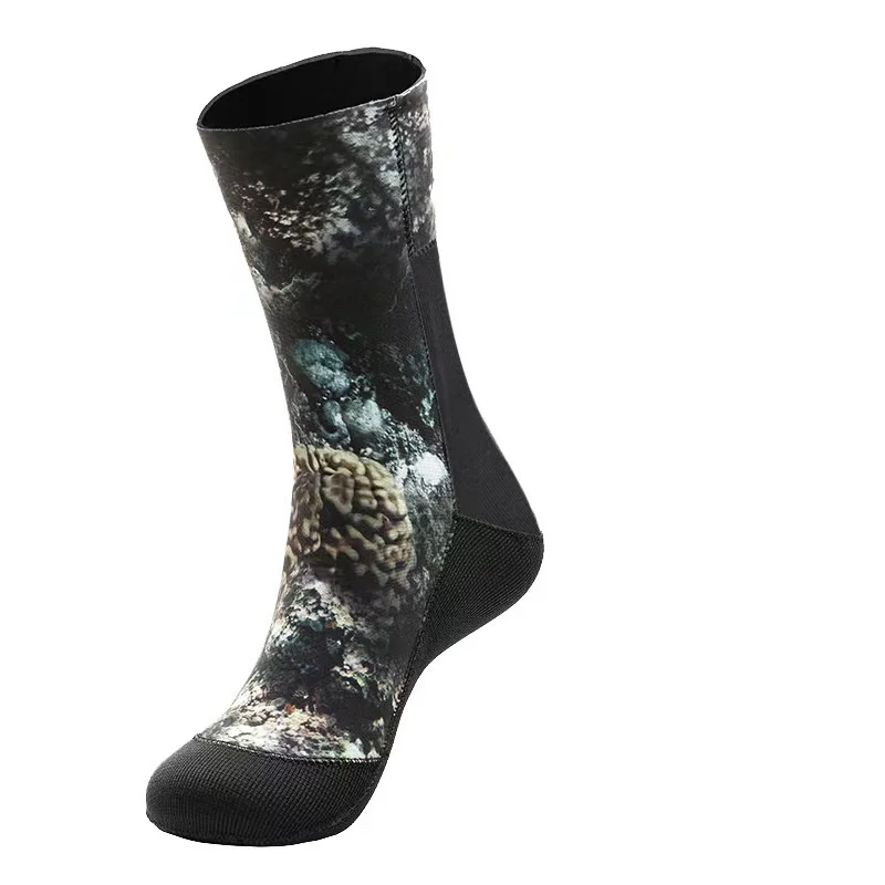

TaoBo 5mm Diving Socks Quick-drying Imported Rubber Fleshy Body Warm Beach Socks Camouflage Swimming Socks Surfing Socks