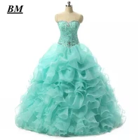 new stock purple cheap quinceanera dresses 2019 ball gown beaded sweet 16 dresses formal prom party gown vestido de 15 anos bm42