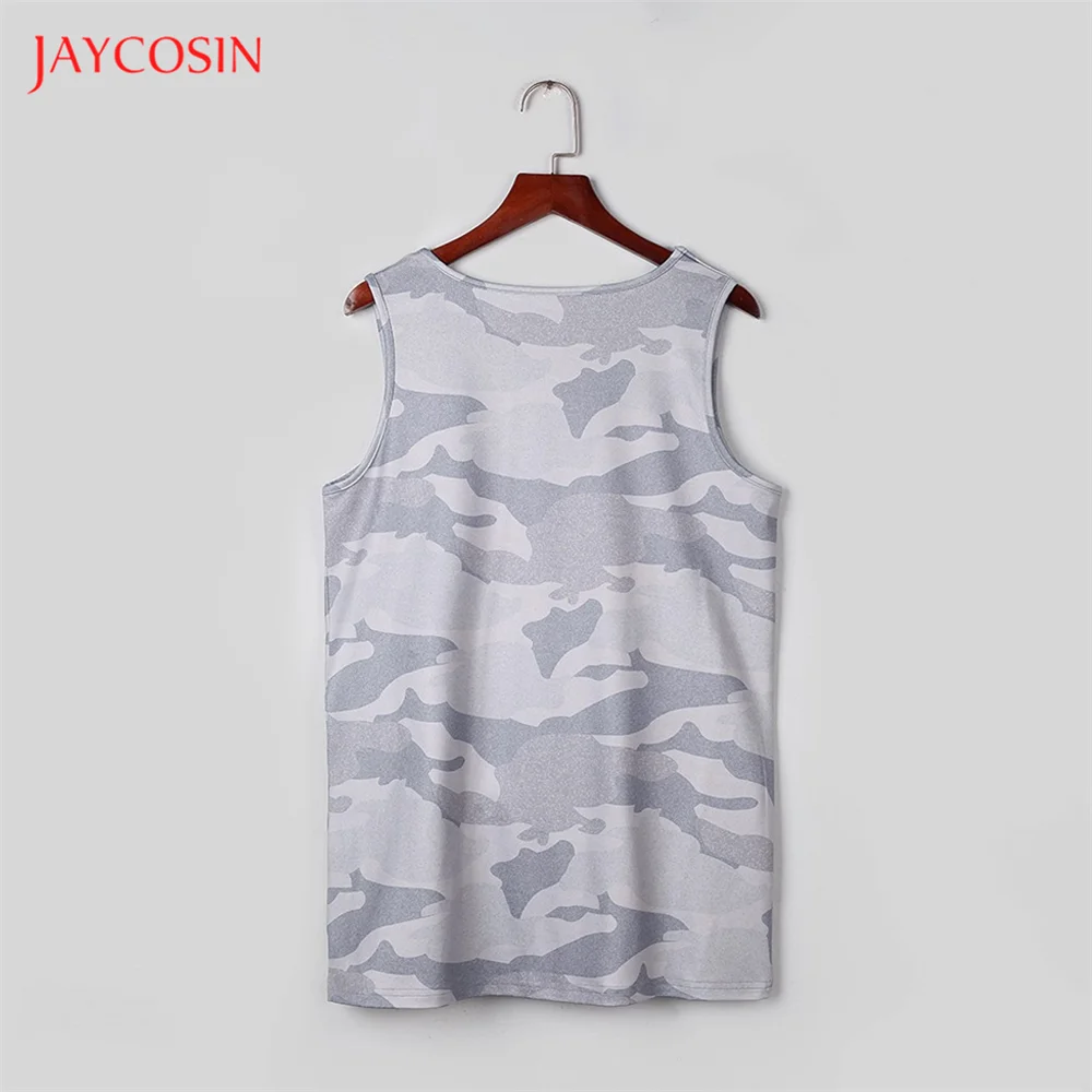 Женская майка с карманами Jaycosin летняя камуфляжная серая в стиле пэчворк размера