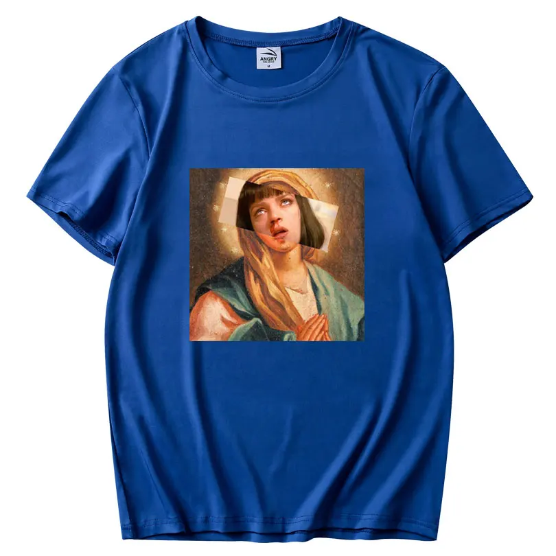 

2020 Virgin Mary Men's T-Shirts 2020 Funny Printed Short Sleeve Tshirts Summer Hip Hop Casual Tops Tees Streetwear