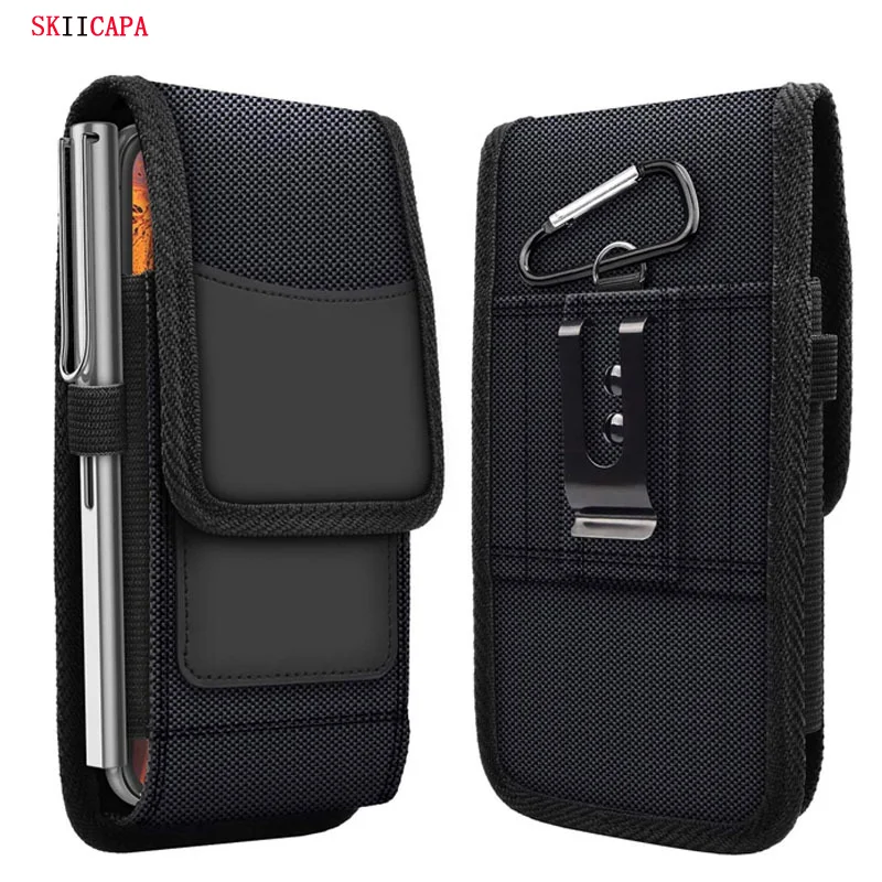 phone pouch for xiaomi poco x4 nfc 10tpro case belt clip holster oxford cloth card pouch for redmi note 9s pouch cover belt clip free global shipping