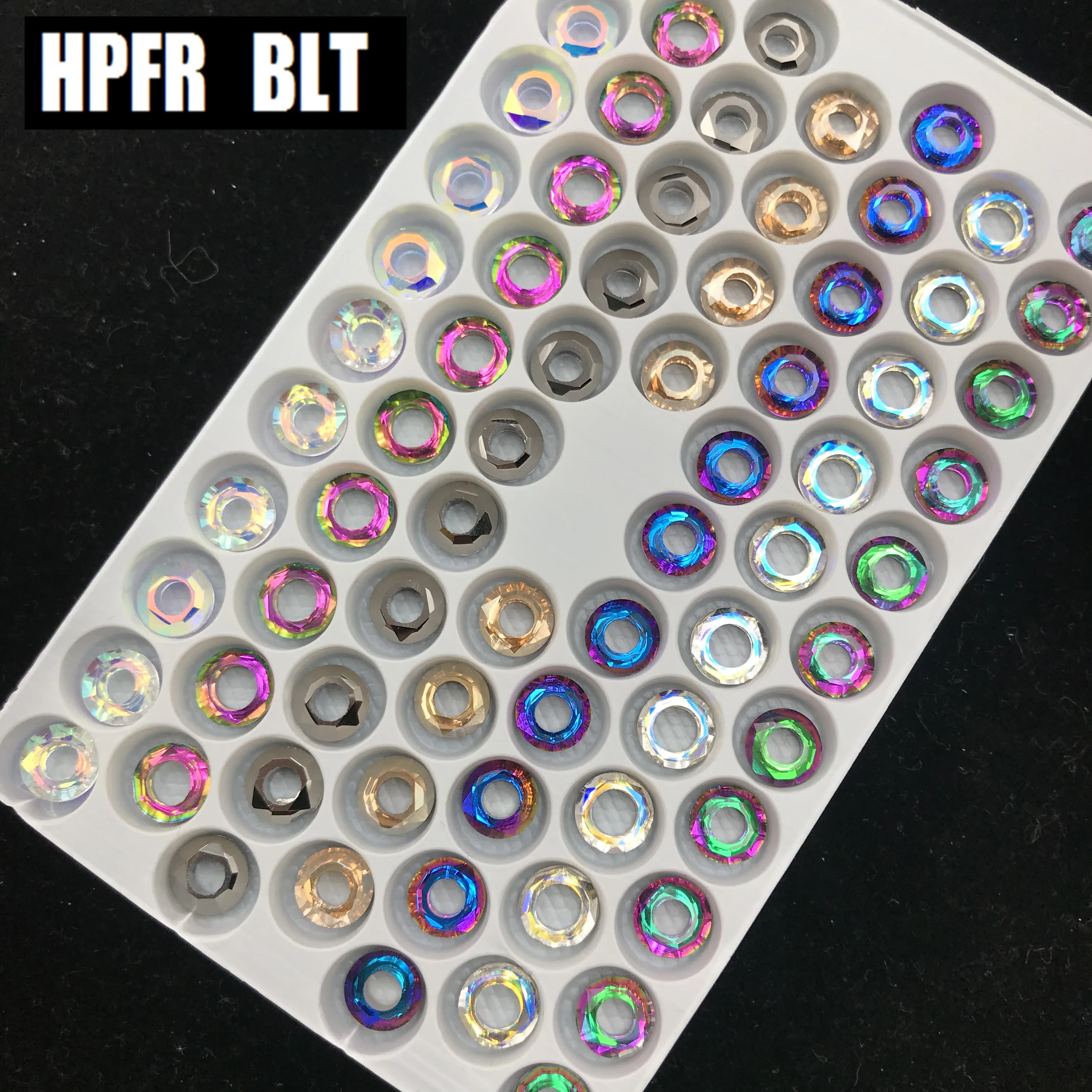 Круглые стеклянные стразы 9 цветов гальваническое покрытие без исправлений для 3D