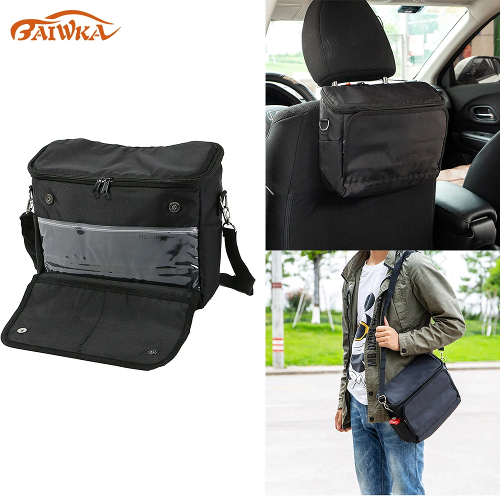 

Многофункциональная автомобильная Портативная сумка для обеда, водонепроницаемый Органайзер из ткани Оксфорд для автомобильного интерье...