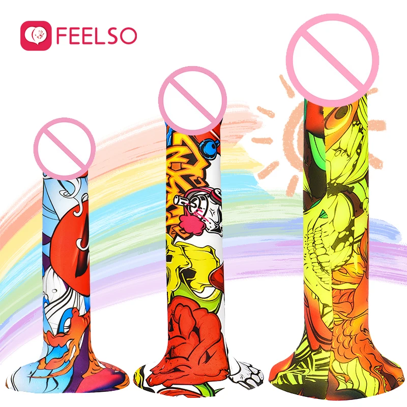 2019 Новый Радужный реалистичный фаллоимитатор сексуальный анальный огромный