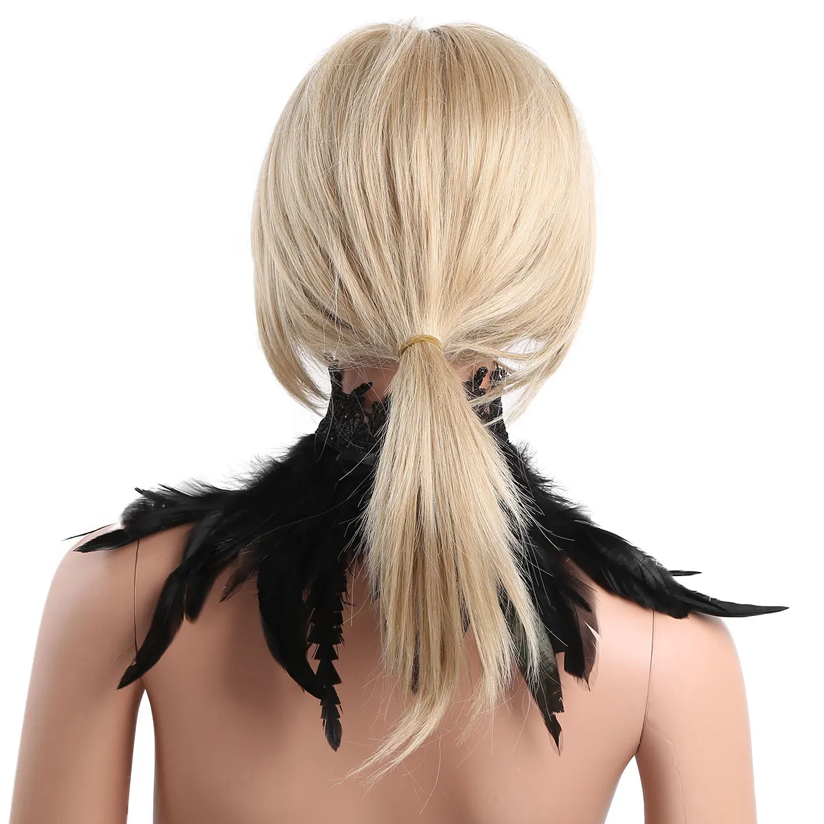 Шаль накидка на плечо лента галстук викторианская готика Натуральное перо