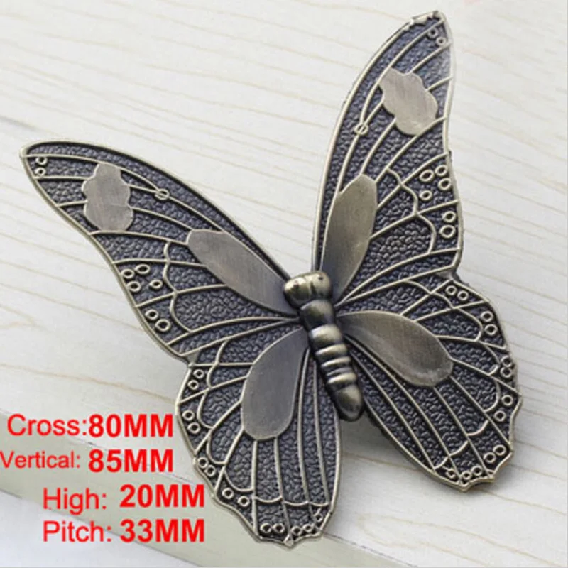 1pc Vintage 3D Butterfly Cabinet Handle Retro Zinc Alloy Kitchen Cupboard Door Pull Knobs Drawer Wardrobe Furniture Decorative |