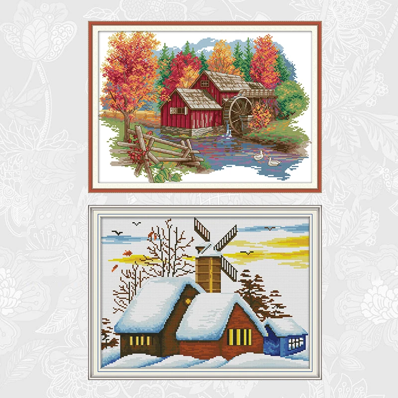 Наборы для вышивки крестиком 11CT 14CT ручная работа Китайская вышивка зимняя