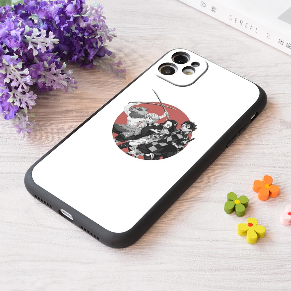 

For iPhone Kimetsu No Yaiba Print Soft Matt Apple Case
