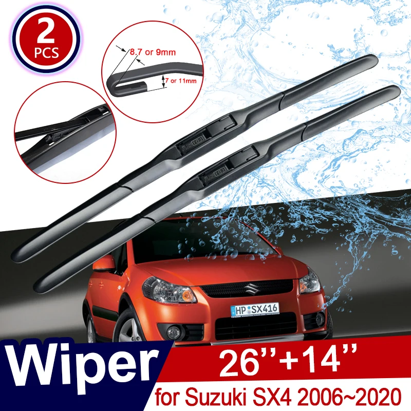 

for Suzuki SX4 2006~2020 Maruti SX-4 S-Cross 2011 2012 2013 2014 2015 Car Wiper Blades Front Windscreen Wipers Car Accessories