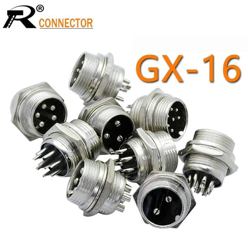 1 шт. GX16 XLR 16 мм 2 3 4 5 6 7 8 9 10 контактный штекер Шасси Разъем авиационный соединитель