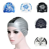 wrinkle free adult unisex anti adhesive hair durable high stretch printing swimming cap