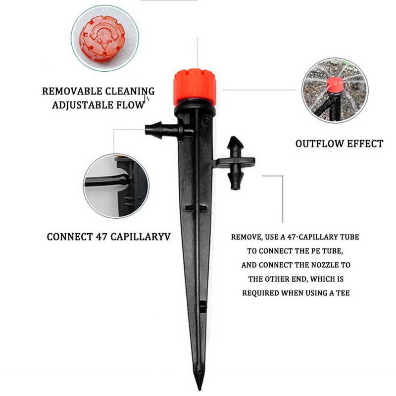 Набор 50 автоматический полив Спайк для растений цветок домашние Авто капельного