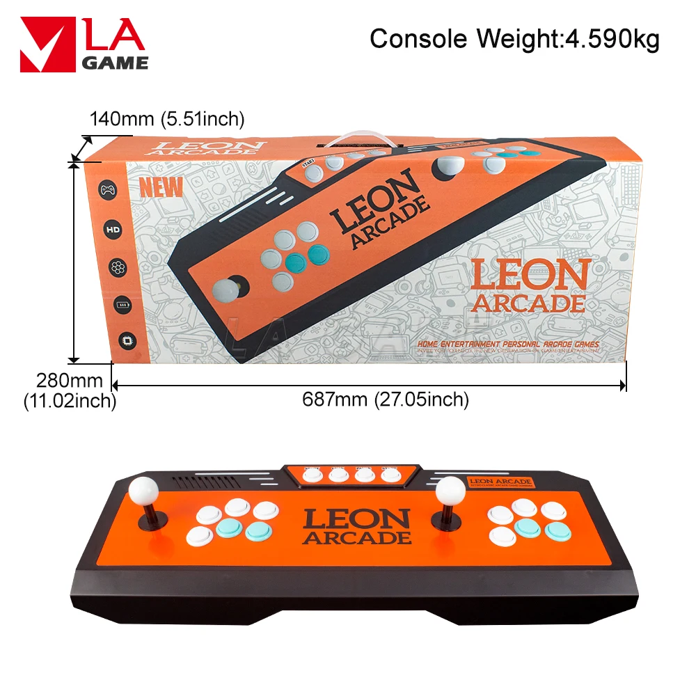 

Игровая консоль LEON ARCADE Pandora Box 3d Wifi 8000 в 1, игровая консоль 4p, многопользовательские джойстики Pandora Box 3d, аркадная машина