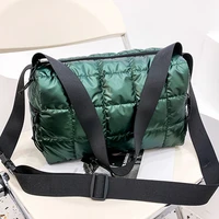 winter large capacity tote shoulder crossbody bags for women 2021 new waterproof nylon bags space pad cotton big female handbags