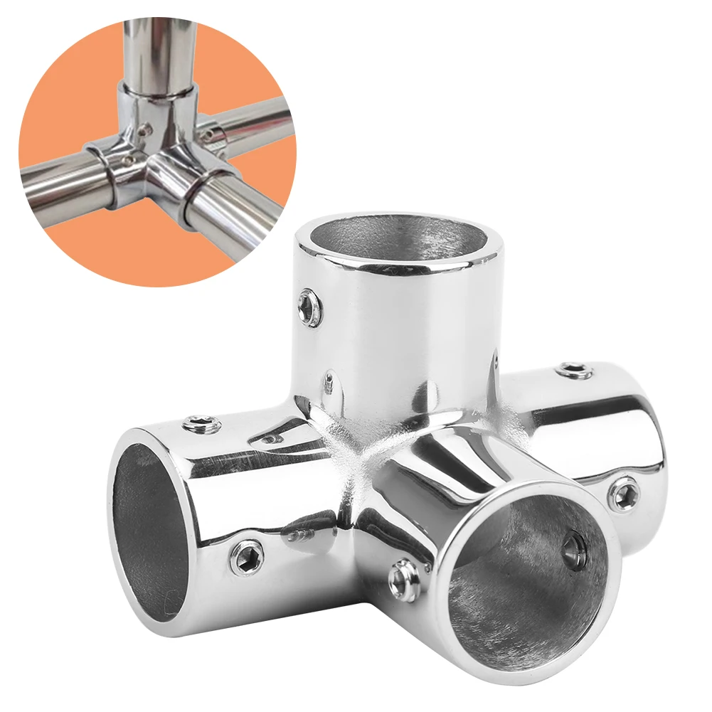 

25mm Hand Rail Fitting 316 stainless steel 4-Way Round Base Hardware Accessories