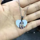 Индивидуальный цвет ожерелье с фото кулон подарок для мужчин женщин персонализированное Сердце ожерелье с фото любовь подарок для семьи