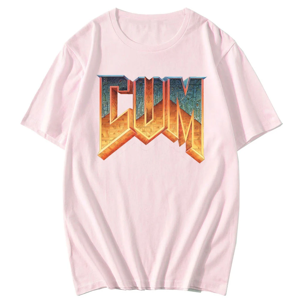 Футболка Doom Cum Мужская/женская с коротким рукавом модная повседневная тенниска