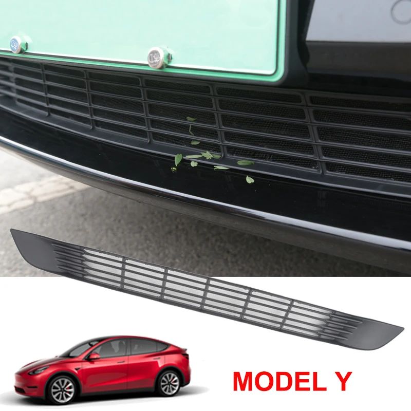 For Tesla Model Y 2021 Lower Bumper Grille Insect Net Anti-insect Dust Garbage Proof Inner Grill Cover Decoration Accessories