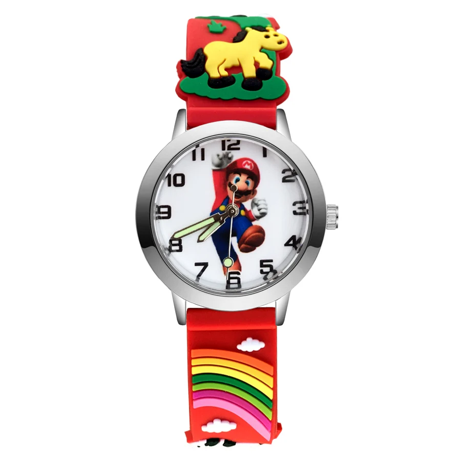 Модные милые детские часы с мультипликационным рисунком Студенческие для