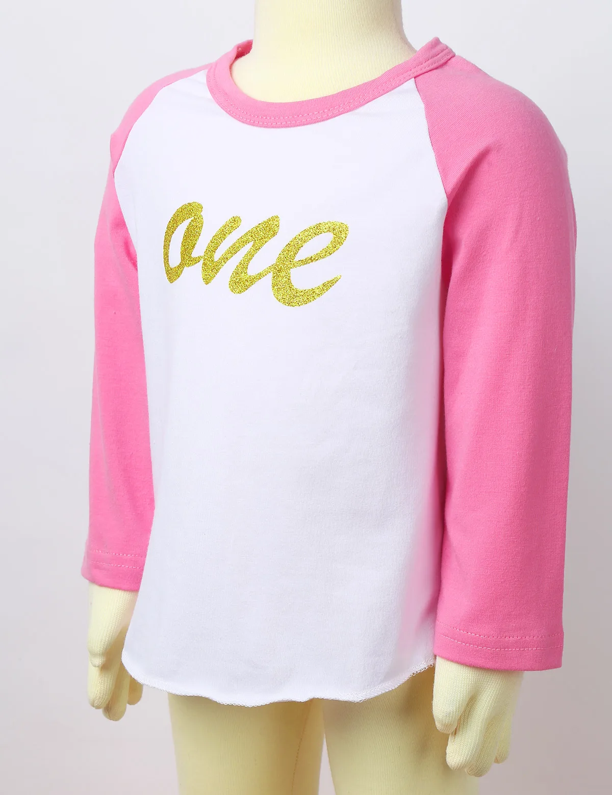 Модная свободная футболка на день рождения для маленьких девочек розовая мягкая