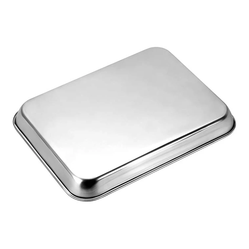 2 шт. Противень Набор поварских печенья листы Нержавеющая Сталь Противни для