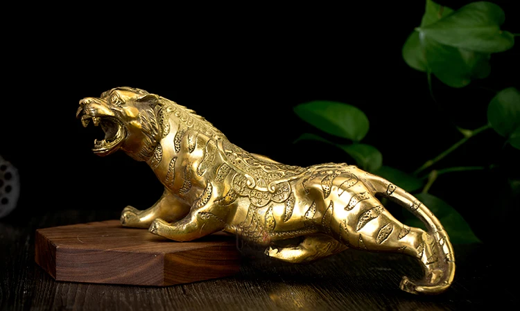 Высокое качество-Чистый медный тигр денежный гостиная офис украшение крыльца