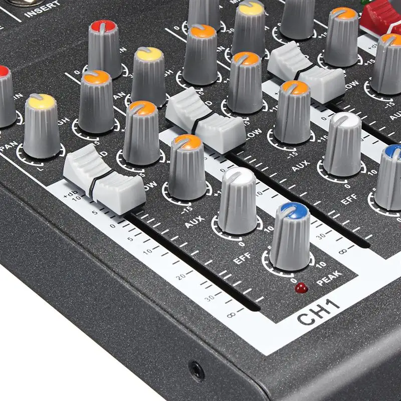 LEORY Профессиональный 4 канала Live DJ аудио микшер bluetooth звук микшерный пульт с USB MP3 Разъем для караоке KTV музыкальное шоу