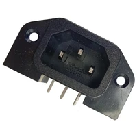 10pcs ac electrical power socket iec320 c14 inlet plug 3 pin male 90 degree angle fixed seats holder connector