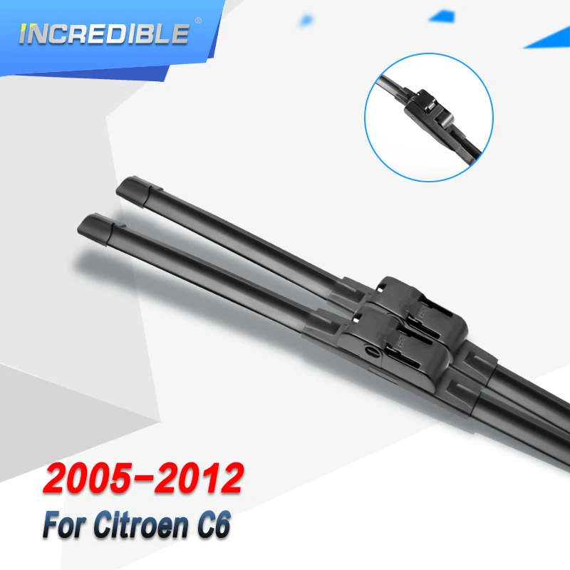 

INCREDIBLE Wiper Blades for Citroen C6 Fit Side Pin Arms 2005 2006 2007 2008 2009 2010 2011 2012 2013