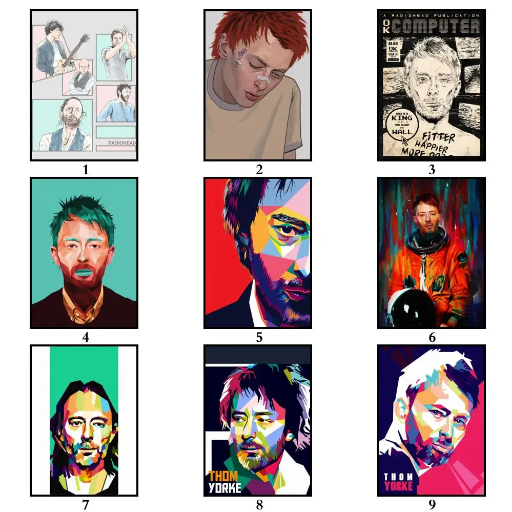 50 Дизайнов белая бумага радио плакат Альтернативная абстрактная живопись Ранняя