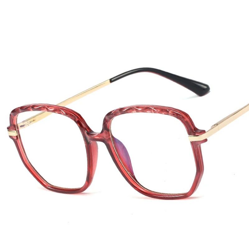 

Veshion Plastic Titanium Anti Blue Glasses Frames Big Frame Women Optical Fashion Computer Glasses