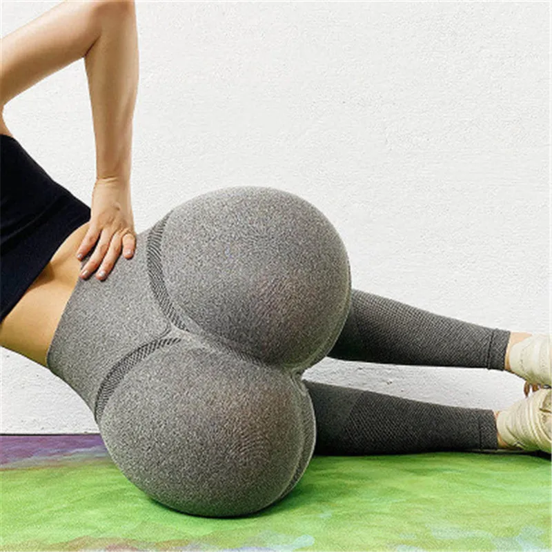 Бесшовные леггинсы спортивные женские штаны для фитнеса йоги Капри одежда