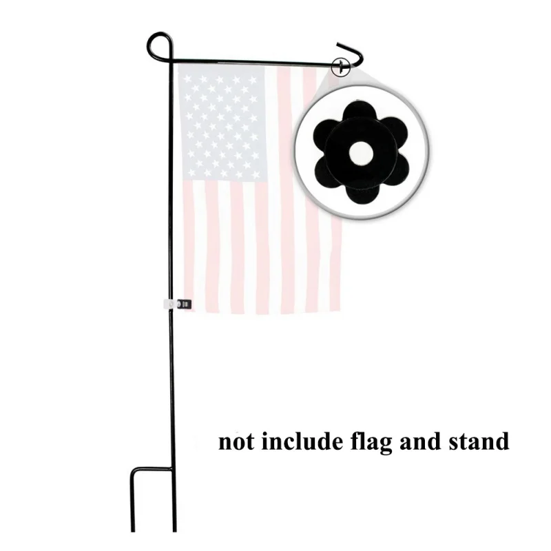 

5 Pairs Tool Banners Accessories Easy Install Anti-wind Practical With Clips Yard Rubber Garden Flag Stoppers Set Black Durable